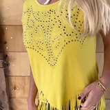 MASOVA – CAMISETA CON FRANJAS Y ESTAMPADOS METÁLICOS