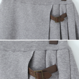 Cleo Knit Button-Up And Mini Skirt Set