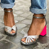Giada™ | Sandalias con tacón brillante