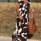 SITA - VESTIDO IMPRESO CON CUELLO EN V