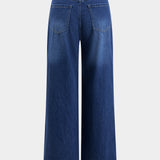 Lila Denim Button-Up And Wide Leg Jean Set