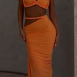 Solara Braided Two Piece Maxi Dress