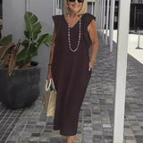 GLORIA – VESTIDO LARGO DE LINO