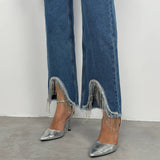 Soirée Beaded Hem Jeans