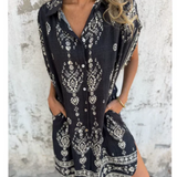 ORONE - VESTIDO IMPRESO DE CORTE SUELTO
