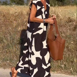 SITA - VESTIDO IMPRESO CON CUELLO EN V