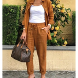 AIRENA - Conjunto de Camisa y Pantalón