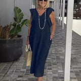 GLORIA – VESTIDO LARGO DE LINO