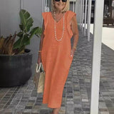 GLORIA – VESTIDO LARGO DE LINO