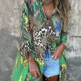 MAROVA – VESTIDO IMPRESO DE MANGAS LARGAS