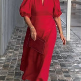 FIONA - VESTIDO ELEGANTE DE ESENCIA EN ALGODÓN Y LINO