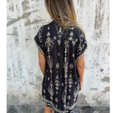 ORONE - VESTIDO IMPRESO DE CORTE SUELTO
