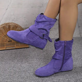 Bottines cheville confortables avec fermeture éclair