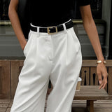 Thea High-Waisted Wide Leg Trousers
