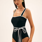 Coastal Belted One-Piece Swimsuit