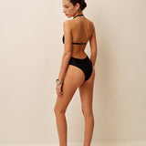 Noir Empress Plunge Swimsuit