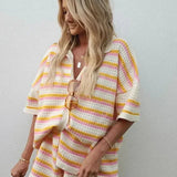 Sunstripe Knit Lounge Set