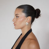 Silver Tarn Twist Earrings