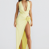 Riviera Bloom Drape Maxi Set