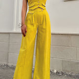 Sorrento Linen Button-Front Set