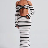 Coastal Rhythm Knit Two-Piece Set