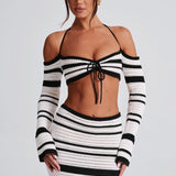 Coastal Rhythm Knit Two-Piece Set