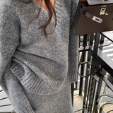 Noelle Soft Knit Sweater And Skirt Set