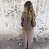 Solvra Washed Button-Tie Lounge Set