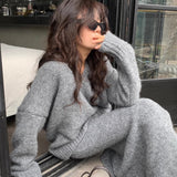 Noelle Soft Knit Sweater And Skirt Set