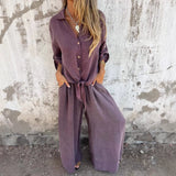 Solvra Washed Button-Tie Lounge Set