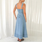 Willow Blue Denim Midi Dress