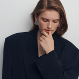 Silver Aura Statement Earrings