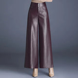 Monroe Faux Leather Wide Leg Pants