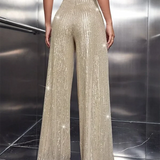 Luna Sequin Wide Leg Pants