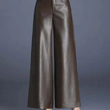 Monroe Faux Leather Wide Leg Pants