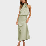 Leti – Long Satin Elegance