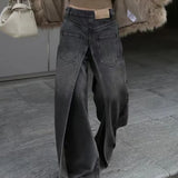 Phantom Split Wide Leg Jeans