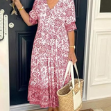 ARIAS - VESTIDO BOHEMIO CON ESCOTE EN V