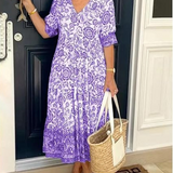 ARIAS - VESTIDO BOHEMIO CON ESCOTE EN V