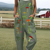 Nature-Inspired Embroidery Jumpsuit