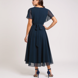 Sammy – Flowy V-neck evening dress