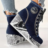 Bottes en denim confortables à Plateforme