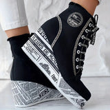 Bottes en denim confortables à Plateforme