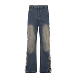 Rebel Shred Contrast Fringe Jeans