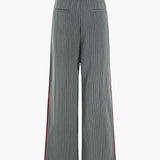 Striped High-Waist Trousers