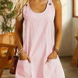 Sophie™ - Sleeveless Striped Dress