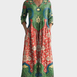 Grace -Maxi Dress with Vintage Floral Print