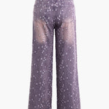 Nova Threaded Straight-Leg Jeans