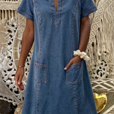Evie | Soft Denim Dress