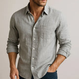 Adrian - Camisa de lino para hombre hecha a mano